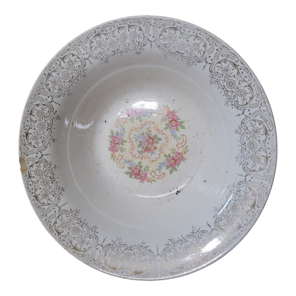Vintage American Limoges Gold Floral Bowl